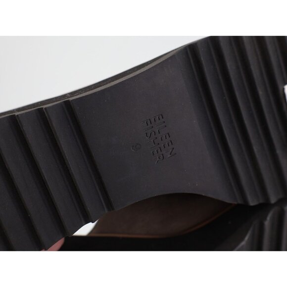 Eileen Fisher Loti Slip On Platform Mules Size 9 Nubuck Leather Beige Slip On - Picture 10 of 13